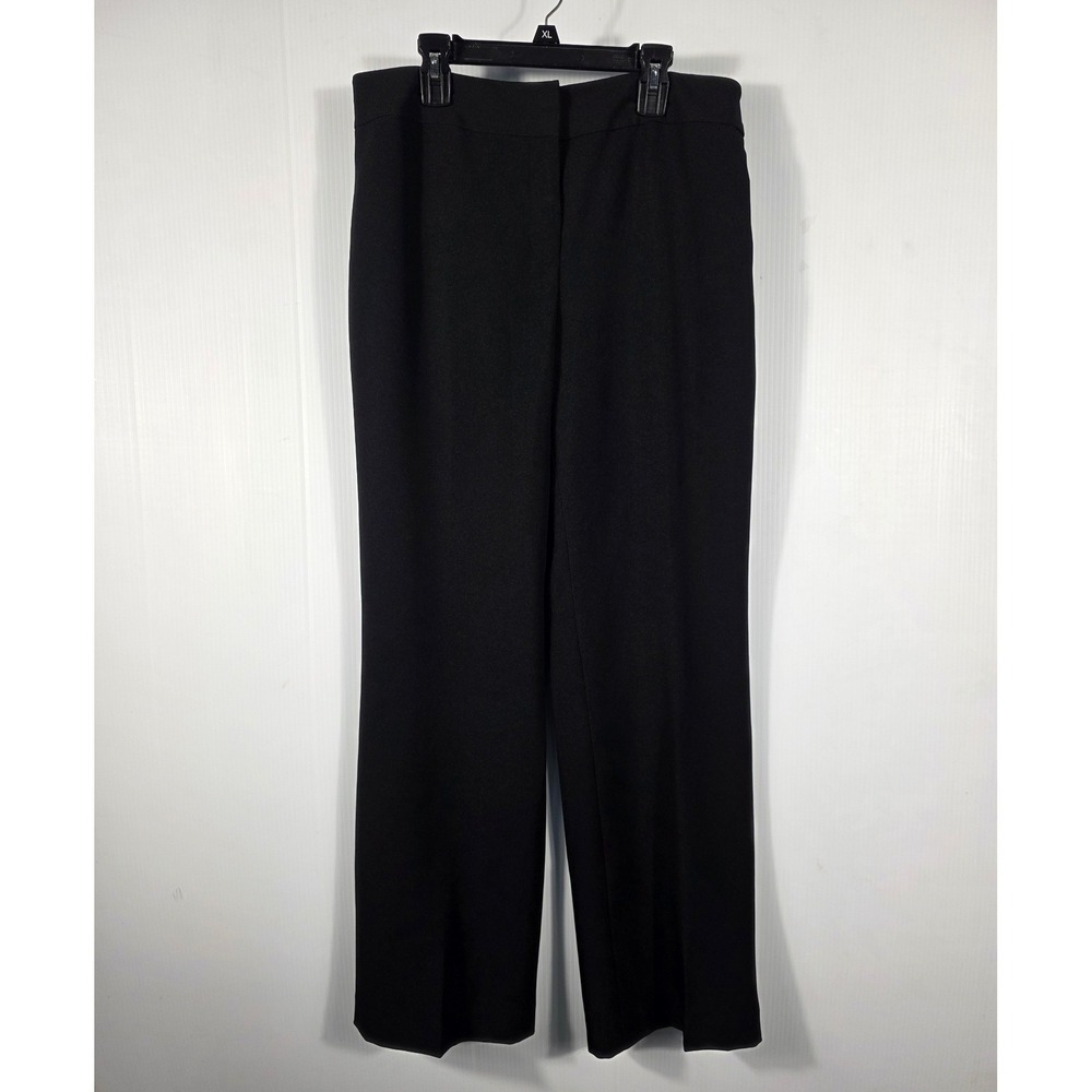Kasper Ava Curvy Fit Black Wide Leg Dress Pants Womens Size 6 Business Trousers